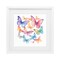 Stupell Industries Rainbow Butterflies Rabble Framed Print Under Glass, design by Creative Studio